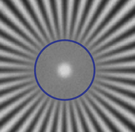 Image of Star Target with a wavelength of 660nm
