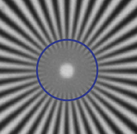 Image of Star Target with a wavelength of 470nm