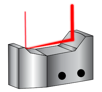 图 9: Unlike transmissive beam expanders, the curved mirrors of this Monolithic Reflective Beam Expander expand the incident laser beam