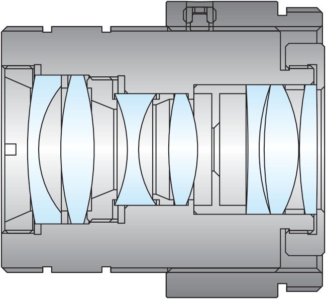 Traditional circularly symmetric, round lenses are self-centered by circular spacers and retaining rings in conventional optical assemblies, simplifying assembly and alignment